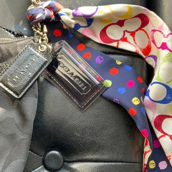 Coach Poppy Black Monogram Bag No L0926-14562